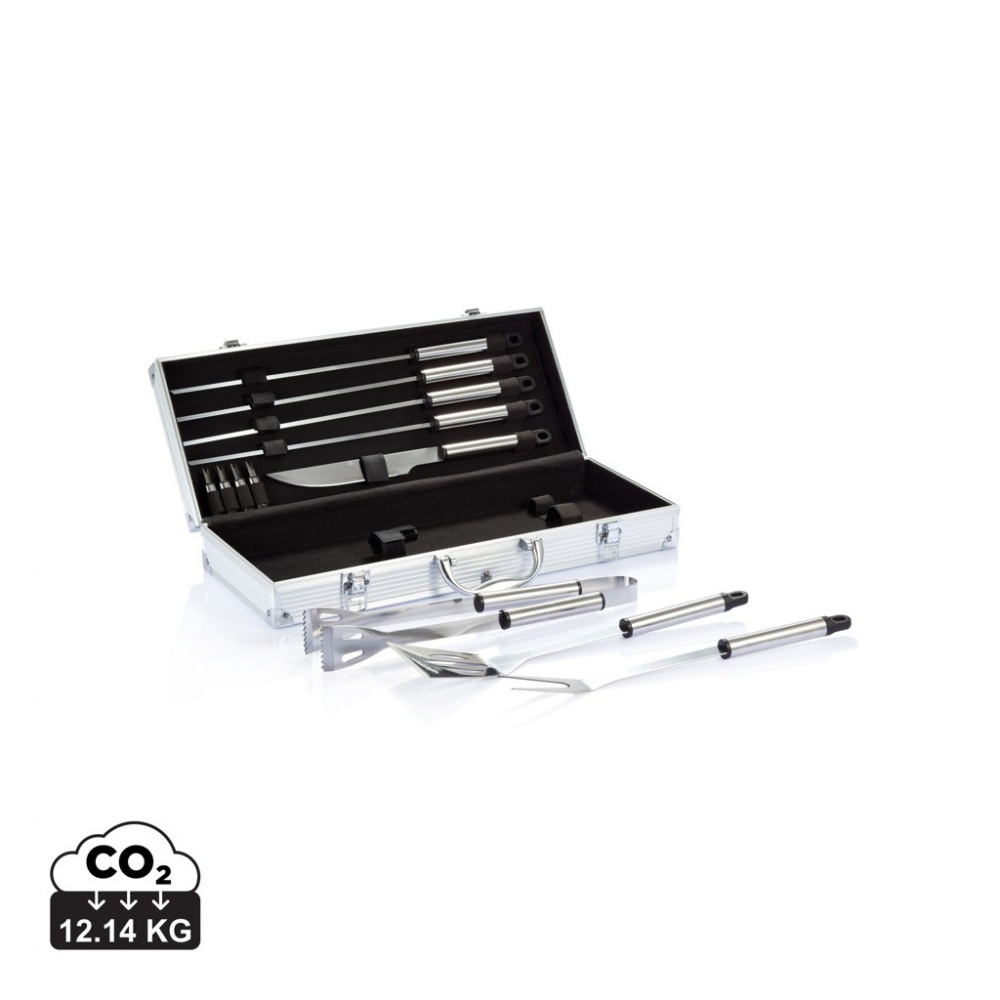 Logotrade promotional merchandise photo of: 12 pcs barbecue set in aluminium box