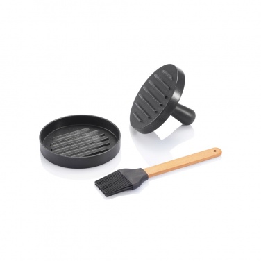 Logo trade promotional gifts picture of: BBQ set with hamburger press and brush