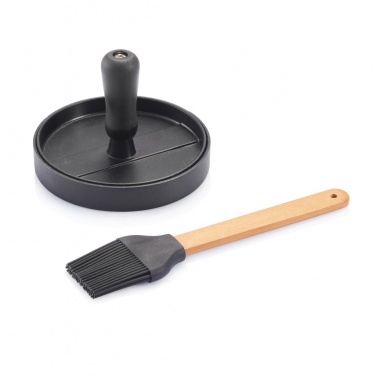 Logotrade promotional item picture of: BBQ set with hamburger press and brush