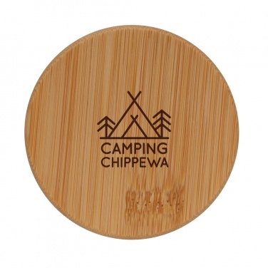 Logo trade promotional merchandise photo of: Double wall borosilicate glass with bamboo lid 250ml 2pc set