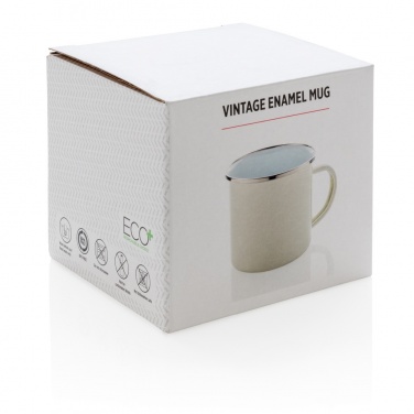 Logo trade promotional giveaways image of: Vintage enamel mug