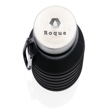 Logotrade promotional product picture of: Leakproof collapsible silicone bottle with lid