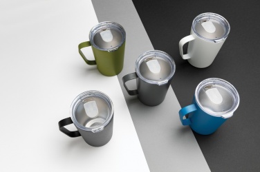 Logotrade advertising product image of: RCS Recycled stainless steel modern vacuum mug with lid
