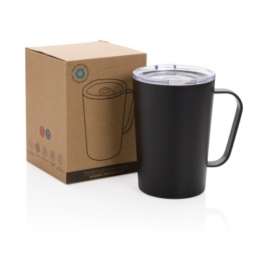 Logotrade promotional giveaways photo of: RCS Recycled stainless steel modern vacuum mug with lid