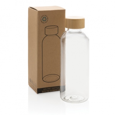 Logo trade advertising products picture of: RCS RPET bottle with bamboo lid
