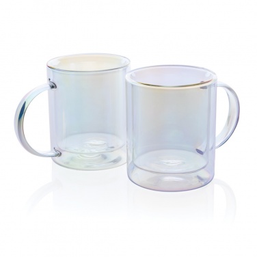 Logotrade promotional merchandise picture of: Deluxe double wall electroplated glass mug