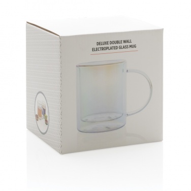 Logotrade business gift image of: Deluxe double wall electroplated glass mug