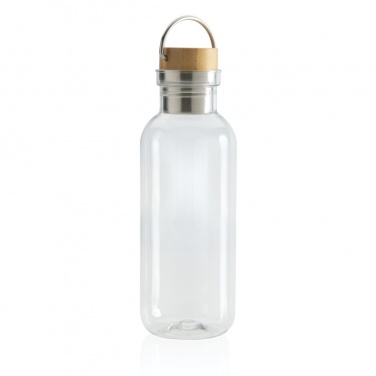 Logo trade promotional products picture of: RCS RPET bottle with bamboo lid and handle