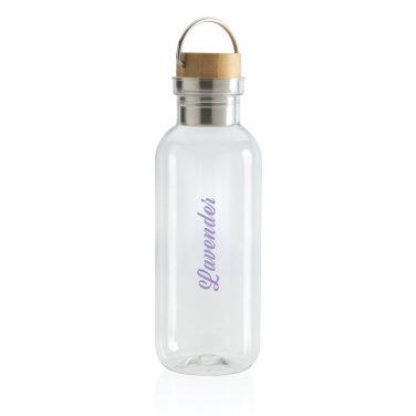 Logo trade promotional giveaway photo of: RCS RPET bottle with bamboo lid and handle