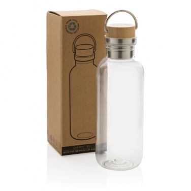 Logo trade promotional merchandise image of: RCS RPET bottle with bamboo lid and handle