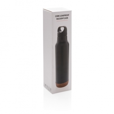 Logo trade corporate gifts image of: Cork leakproof vacuum flask