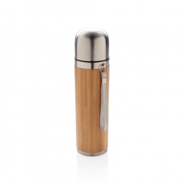 Logo trade promotional item photo of: Bamboo vacuum travel flask