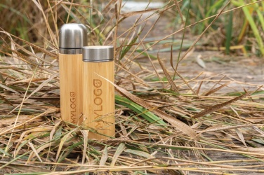 Logo trade promotional giveaway photo of: Bamboo vacuum travel flask