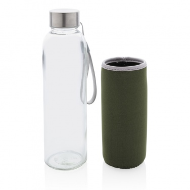 Logo trade promotional items image of: Glass bottle with neoprene sleeve