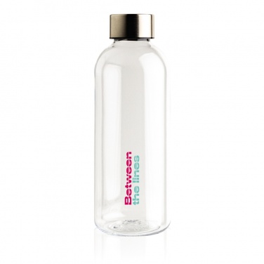 Logo trade promotional item photo of: Leakproof water bottle with metallic lid