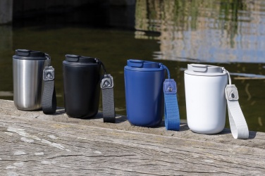 Logotrade advertising product image of: Cuppa RCS re-steel vacuum tumbler with lanyard