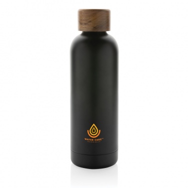 Logo trade advertising product photo of: Wood RCS certified recycled stainless steel vacuum bottle