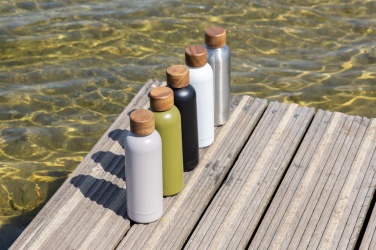 Logotrade promotional product image of: Wood RCS certified recycled stainless steel vacuum bottle
