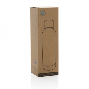 Logotrade advertising products photo of: Wood RCS certified recycled stainless steel vacuum bottle