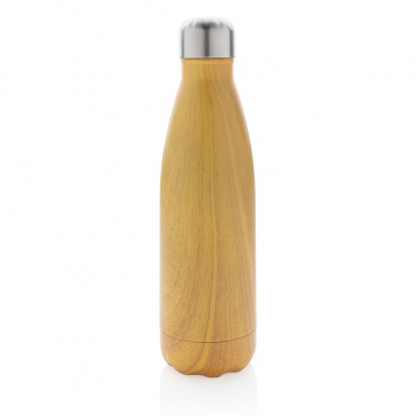 Logotrade promotional item image of: Vacuum insulated stainless steel bottle with wood print