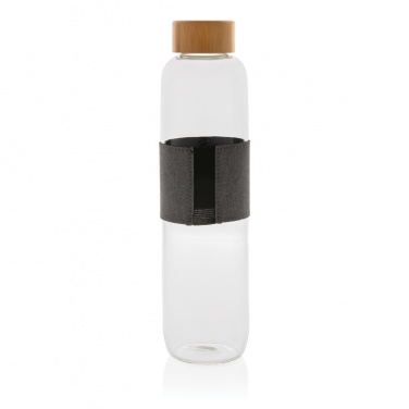 Logo trade promotional product photo of: Impact borosilicate glass bottle with bamboo lid