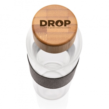 Logo trade promotional items picture of: Impact borosilicate glass bottle with bamboo lid