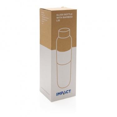 Logotrade promotional gift picture of: Impact borosilicate glass bottle with bamboo lid