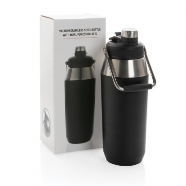 Logo trade promotional product photo of: Vacuum stainless steel dual function lid bottle 1L