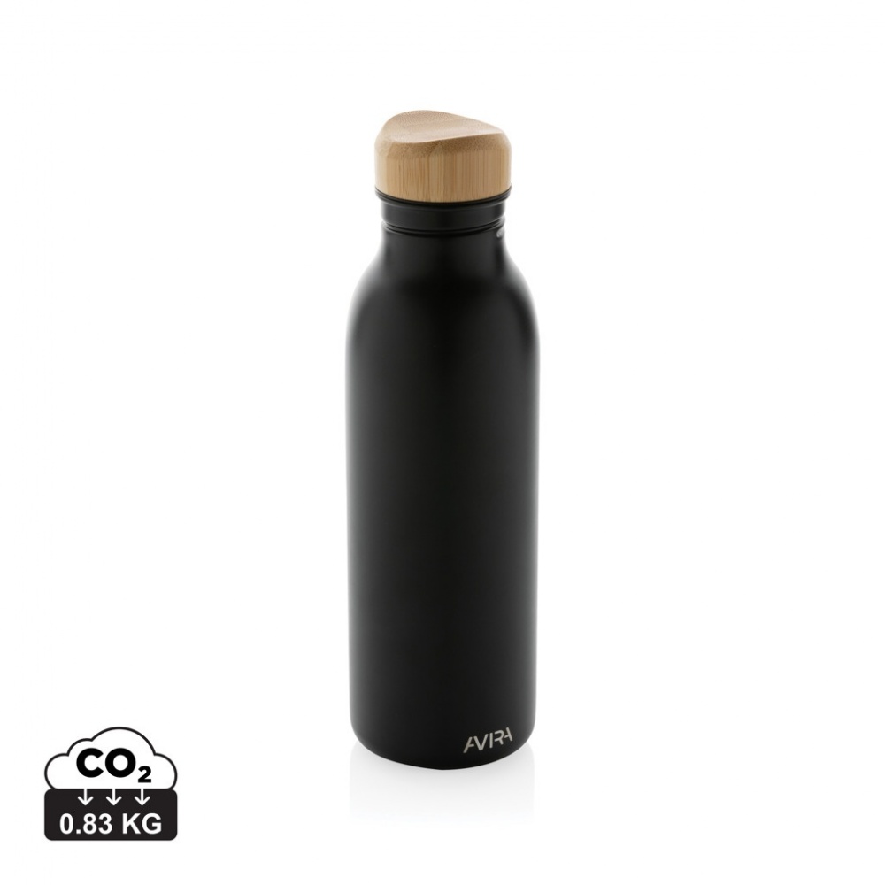 Logo trade advertising products picture of: Avira Alcor RCS Re-steel single wall water bottle 600 ML