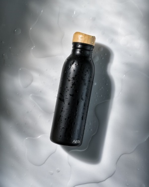 Logo trade promotional merchandise picture of: Avira Alcor RCS Re-steel single wall water bottle 600 ML