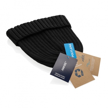 Logotrade promotional merchandise picture of: Kennedi AWARE™ Polylana® beanie with large rib