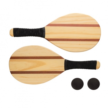 Logo trade corporate gifts picture of: Wooden frescobol tennis set