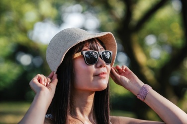 Logotrade promotional merchandise picture of: Bamboo and RCS recycled plastic sunglasses