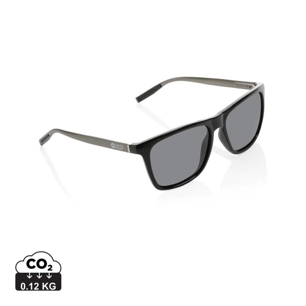Logo trade corporate gifts image of: Swiss Peak RCS rplastic polarised sunglasses