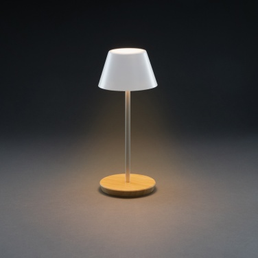 Logo trade promotional giveaway photo of: Pure Glow RCS usb-rechargeable recycled plastic table lamp