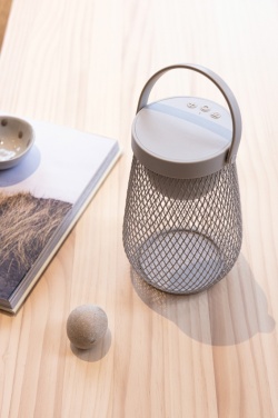 Logo trade advertising products image of: Aurora RCS recycled plastic USB re-chargeable table lamp