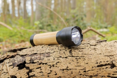 Logotrade promotional merchandise photo of: Lucid 1W RCS certified recycled plastic & bamboo torch