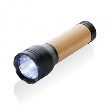 Logo trade corporate gifts picture of: Lucid 3W RCS certified recycled plastic & bamboo torch