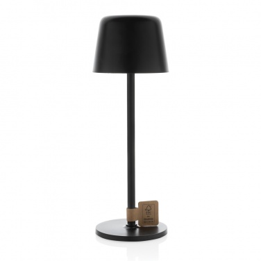 Logo trade promotional items image of: Zenic RCS recycled plastic USB re-chargable table lamp