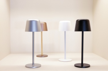 Logo trade promotional giveaway photo of: Zenic RCS recycled plastic USB re-chargable table lamp