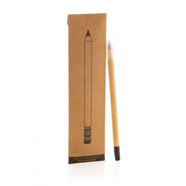Logo trade promotional item photo of: Bamboo infinity pencil with eraser