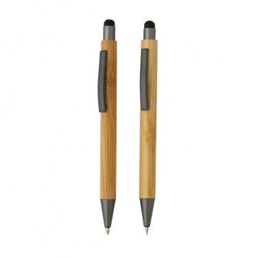 Logotrade corporate gift picture of: Bamboo modern pen set in box