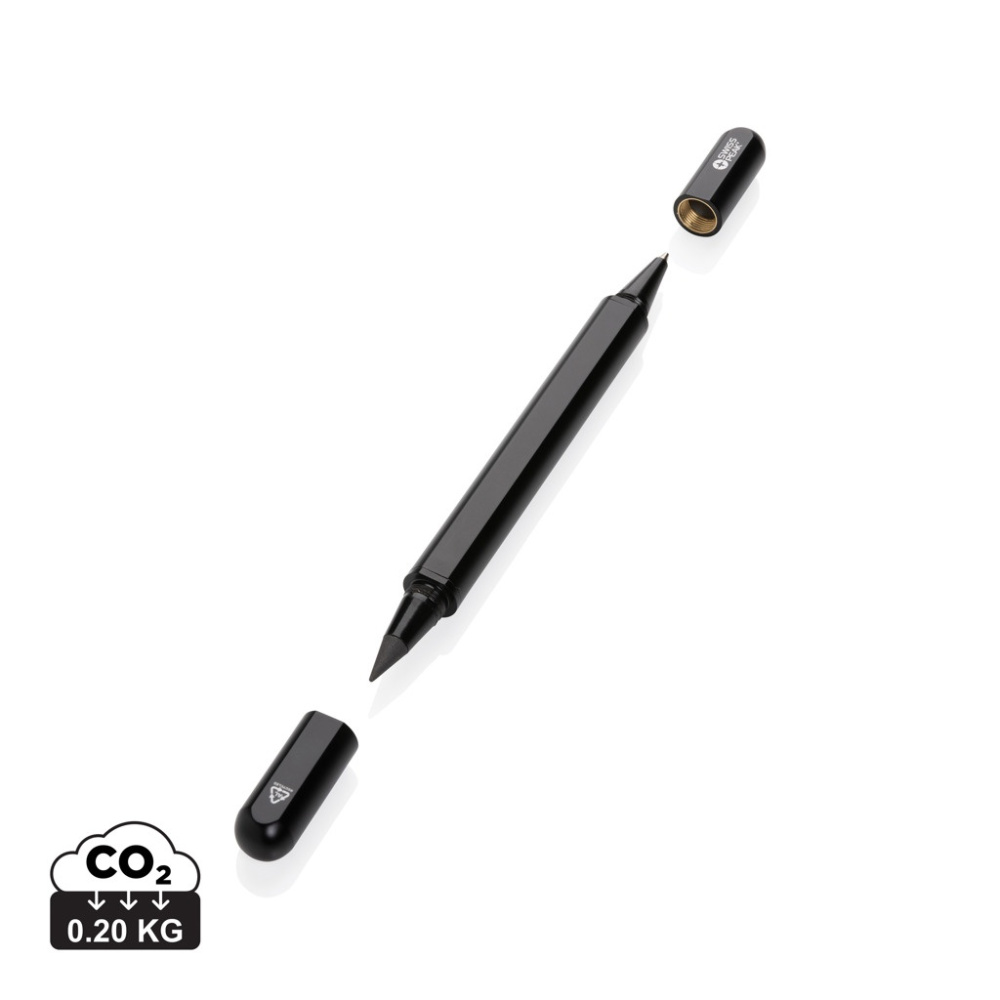 Logotrade promotional item image of: Swiss Peak Storm RCS recycled aluminum dual tip pen