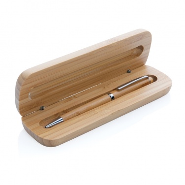 Logo trade promotional product photo of: Bamboo pen in box