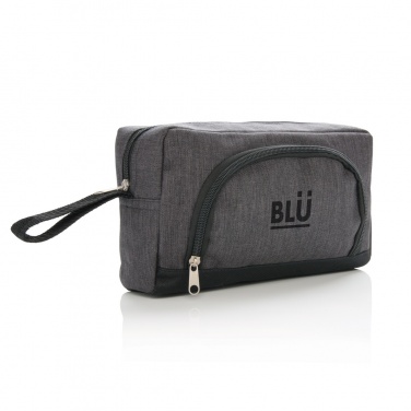 Logo trade promotional giveaway photo of: Classic two tone toiletry bag