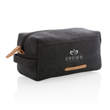 Logotrade promotional product picture of: Canvas toiletry bag PVC free