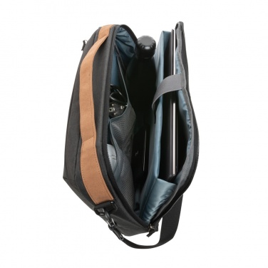 Logotrade promotional products photo of: Impact AWARE™ 300D two tone deluxe 15.6" laptop bag