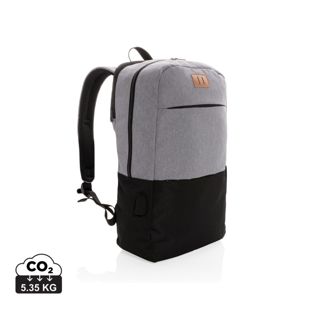 Logotrade corporate gifts photo of: Modern 15.6" USB & RFID laptop backpack PVC free