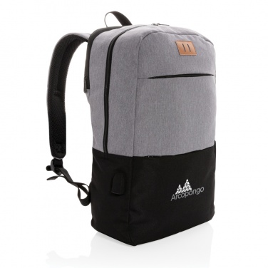 Logotrade promotional item picture of: Modern 15.6" USB & RFID laptop backpack PVC free