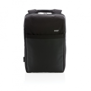 Logo trade promotional item photo of: Swiss Peak 15" anti-theft RFID & USB backpack PVC free